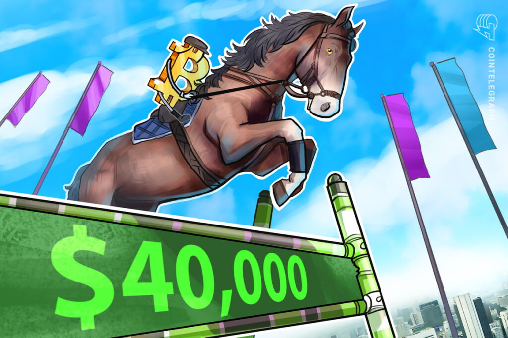 Bitcoin claws back $40K as 24-hour crypto liquidations near $500M