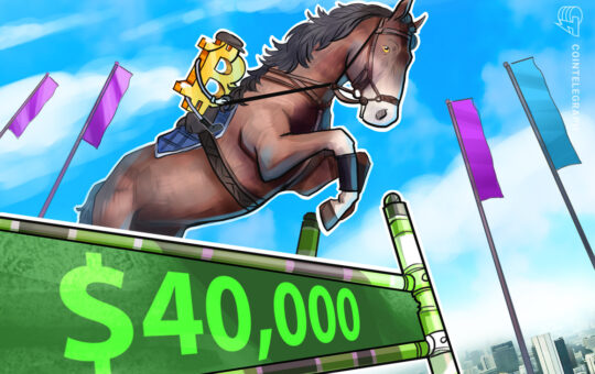 Bitcoin claws back $40K as 24-hour crypto liquidations near $500M