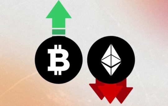 ETH/BTC hits lowest point in over 3 years, sliding to 0.03508