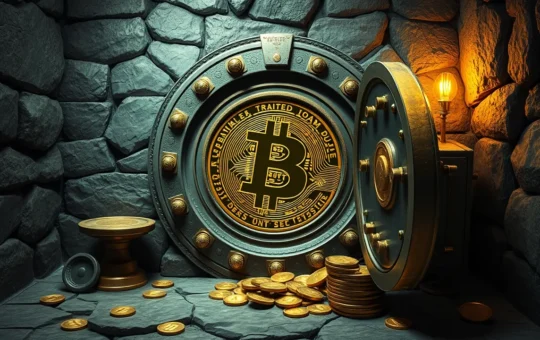 AI generated image for Bitcoin in a vault