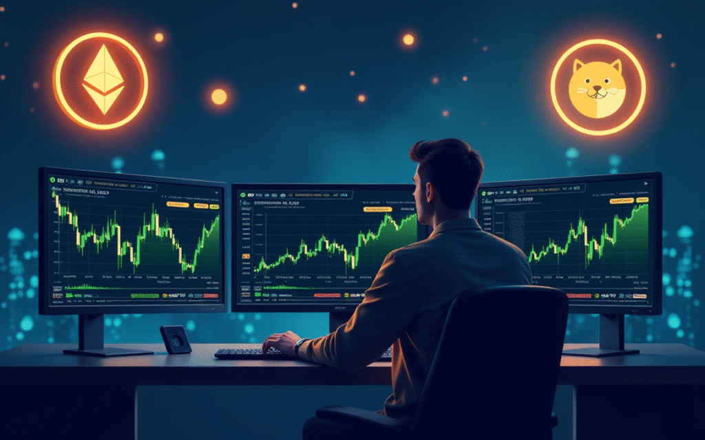 Ethereum and DOGE leveraged trades