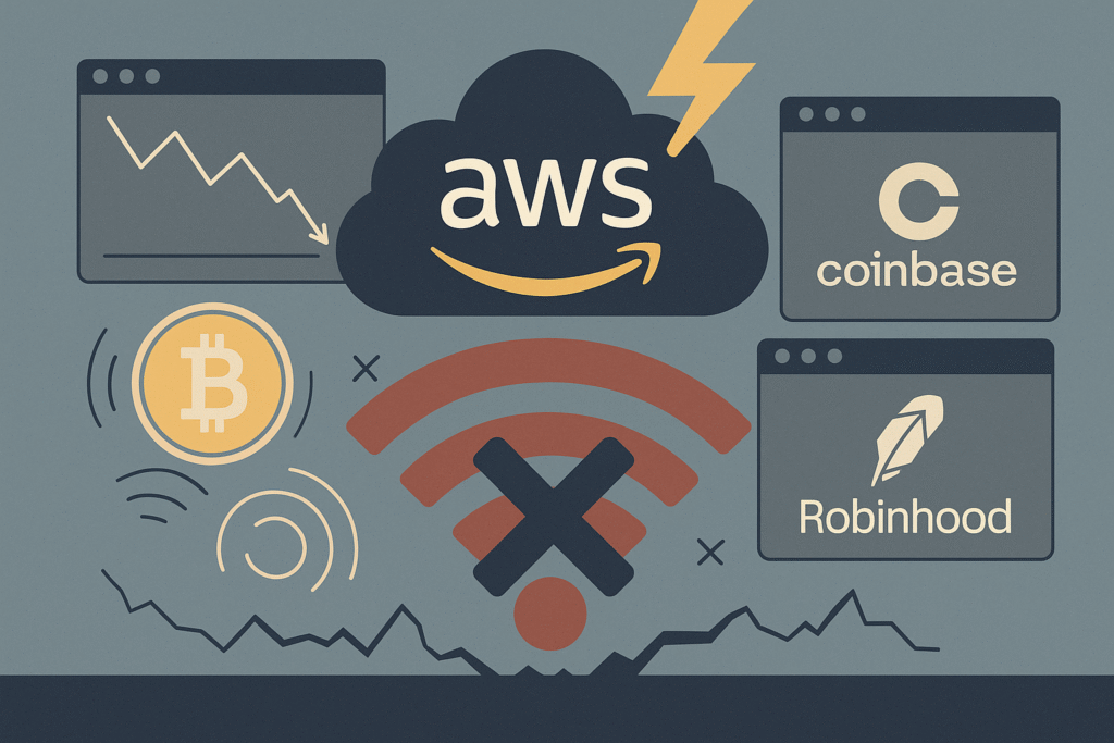 Crypto traders locked out as AWS outage cripples Coinbase and Robinhood