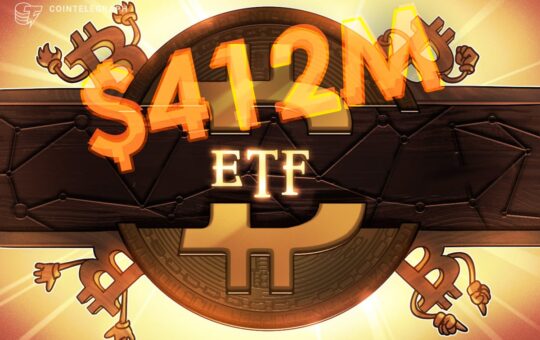 Spot Bitcoin ETFs Gain $411M as Goldman Files ETF Plan