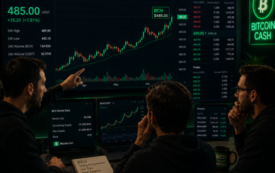 Traders analyzing BCH